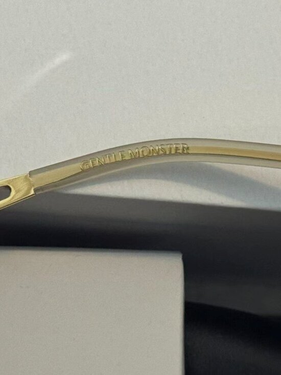 Gentle Monster Transparent Gray Cat Eye Gold Temple Sunglasses main image 4
